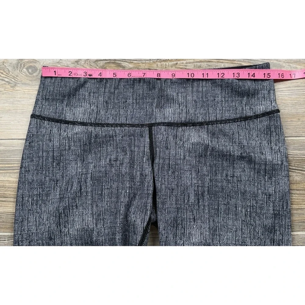 Lululemon‎ Womens Size 10 Wunder Under Crop Leggings Luxtreme Burlap Black Dune